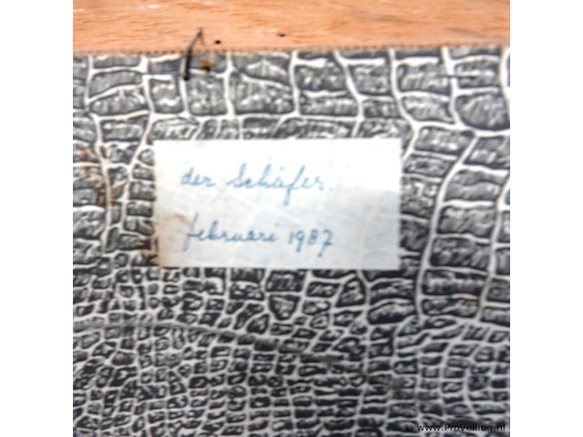 Borduurwerk in klassieke houten lijst - afbeelding 6 van  7