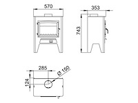 Boreal - eco 200 - houtkachel - vrijstaand - afbeelding 4 van  5