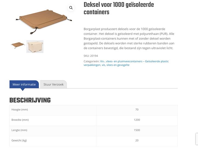 Borgarplast 660 geïsoleerde opslagcontainer (10x) - afbeelding 3 van  3