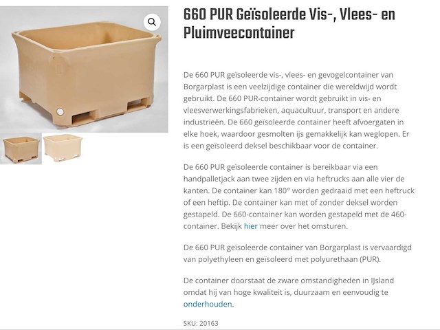 Borgarplast 660 geïsoleerde opslagcontainer (10x) - afbeelding 8 van  18