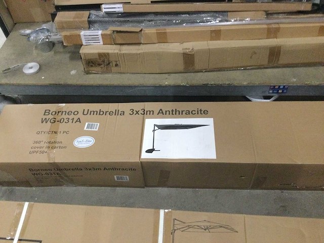 Borneo - wg-031a - parasol 3x3 mtr. - afbeelding 3 van  6