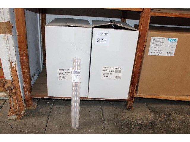 Borrelglaasjesr 4 cl in 2 dozen. ca. 3000 stuks. - afbeelding 1 van  2