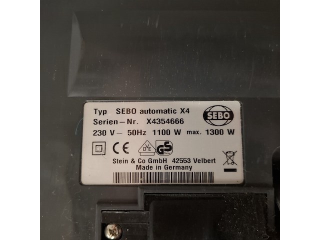 Borstel stofzuiger sebo, automatic x4 , s-klasse filtratie - afbeelding 7 van  8