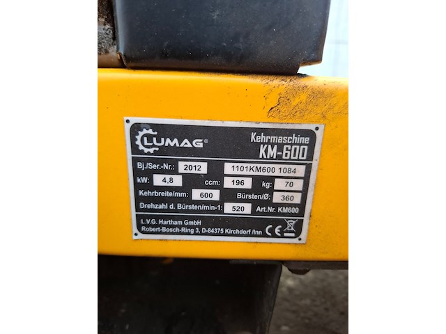 Borstelmachine lumag, km600 - afbeelding 8 van  9