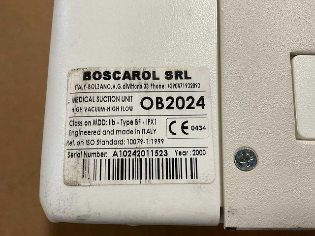 Boscarol ob 2024 bf-ipx1 medical suction unit - afbeelding 5 van  5