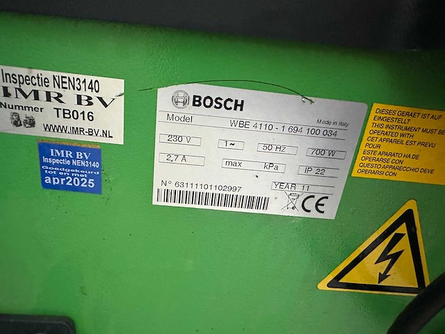Bosch - 2013 - tce 4420 s13 - wbe 4110 - banden de-en montageapparaat - afbeelding 5 van  13