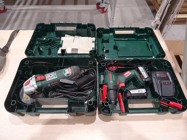 Bosch - accuboor en haakse slijpmachine - afbeelding 1 van  3