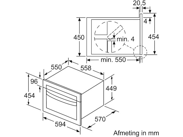 Bosch - cma485gb0 tf944ec7p - inbouw combi magnetron - afbeelding 5 van  7