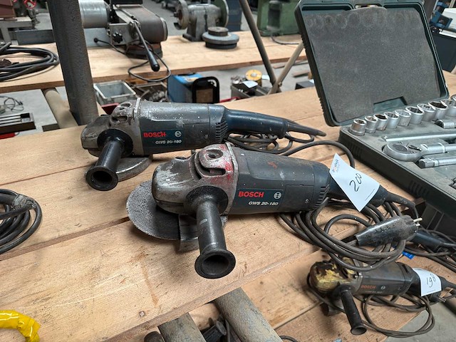 Bosch - gws 20-180 - haakse slijpmachine (2x) - afbeelding 1 van  1