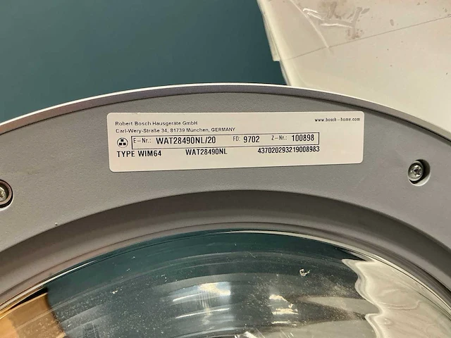 Bosch 6 series wat28490nl wasmachine - afbeelding 2 van  2