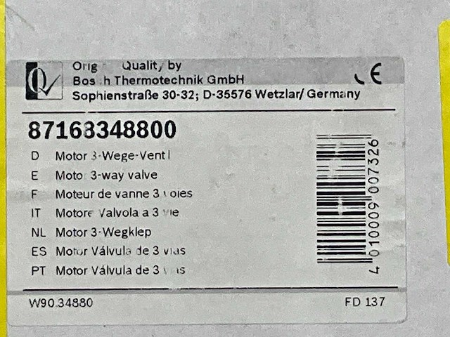 Bosch 87168348800 motor 3 weg ventiel - afbeelding 3 van  3