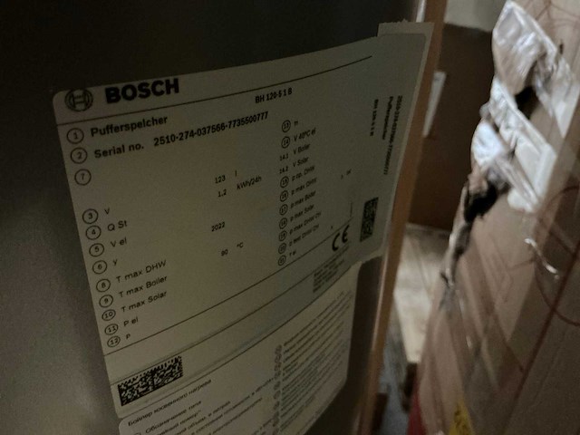 Bosch bh 120-5 1 b buffervat (200 liter) - afbeelding 4 van  4