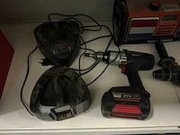 Bosch boorhamer & klopboorschroevendraaier + acculaders & perfectpro dutchbox bouwradio (5x) - afbeelding 2 van  6