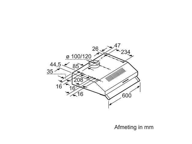 Bosch dul60fa50 serie 2 onderbouw afzuigkap - afbeelding 4 van  5