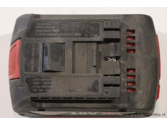 Bosch gba accu 18v 4.0ah m-c 2 - afbeelding 2 van  3
