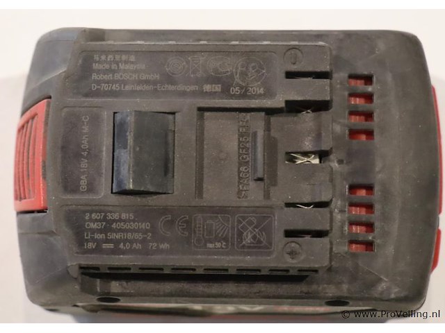 Bosch gba accu 18v 4.0ah m-c 2 - afbeelding 2 van  3
