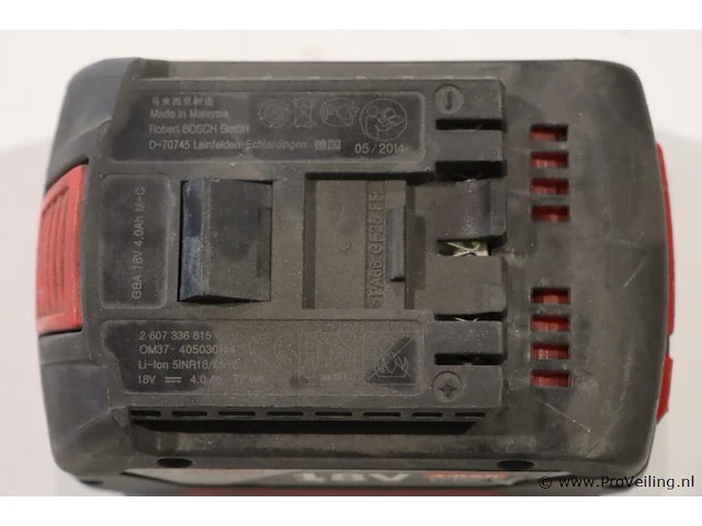 Bosch gba accu 18v 4.0ah m-c 2 - afbeelding 2 van  3