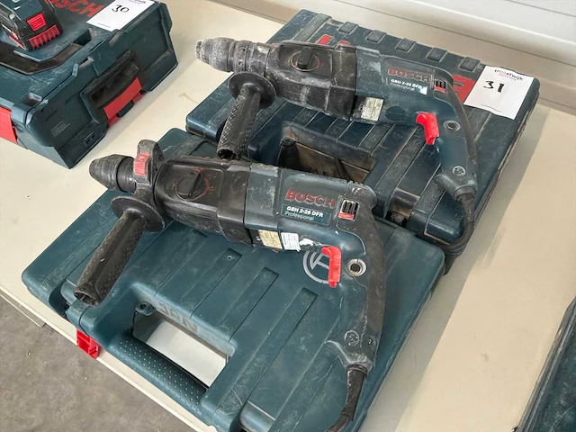 Bosch gbh 2-26 dfr boormachine (2x) - afbeelding 1 van  4