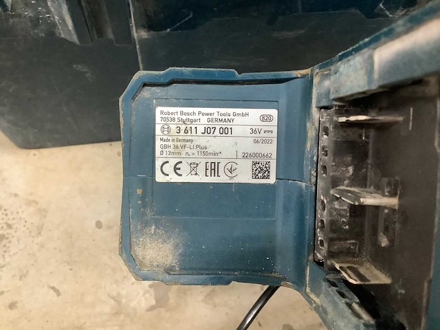 Bosch gbh 36 vf-li accu klopboormacine - afbeelding 4 van  4