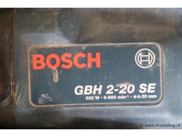 Bosch gbh boorhamer 2-20 se 0 611 234 603 - afbeelding 3 van  6
