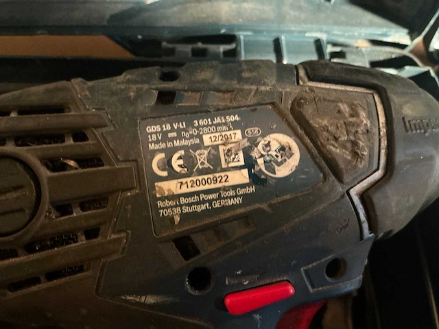 Bosch gds18 v-li accudraaislagmoeraanzetter - afbeelding 3 van  4