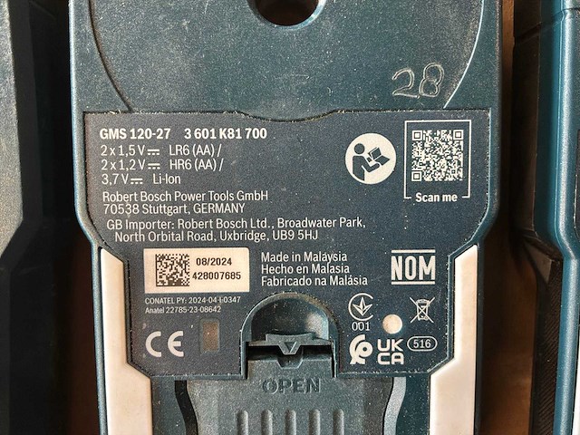 Bosch gms120 / gms120-27 metaaldetector (3x) - afbeelding 6 van  7