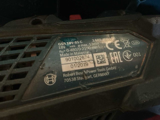 Bosch grs 18v-85v accu boormachine - afbeelding 3 van  4