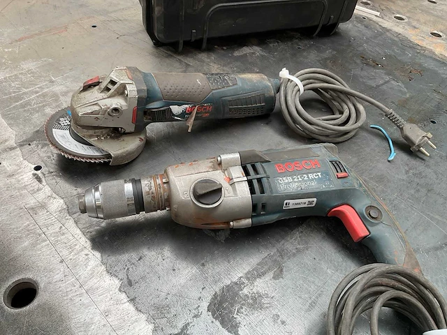 Bosch gsb 21-2 rct, gws 19-125 boormachine en haakse slijper - afbeelding 1 van  4
