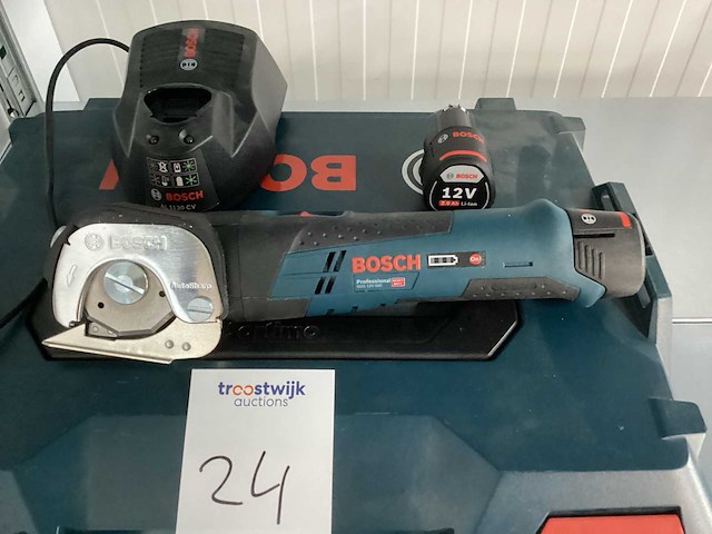 Bosch gus 12v-300 accu tapijtschaar/stofschaar incl. accu + lader + koffer - afbeelding 2 van  4