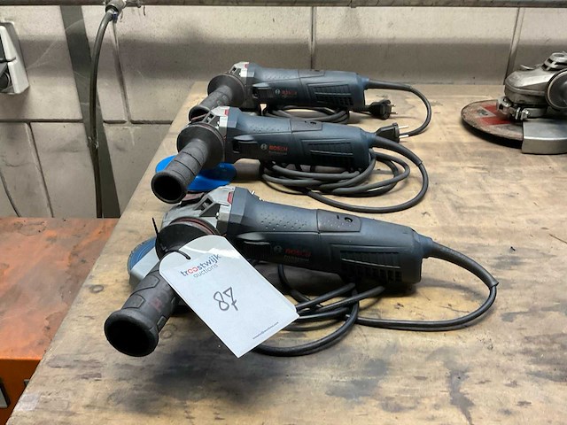 Bosch gws 13-125 ci haakse slijpmachine (3x) - afbeelding 1 van  4