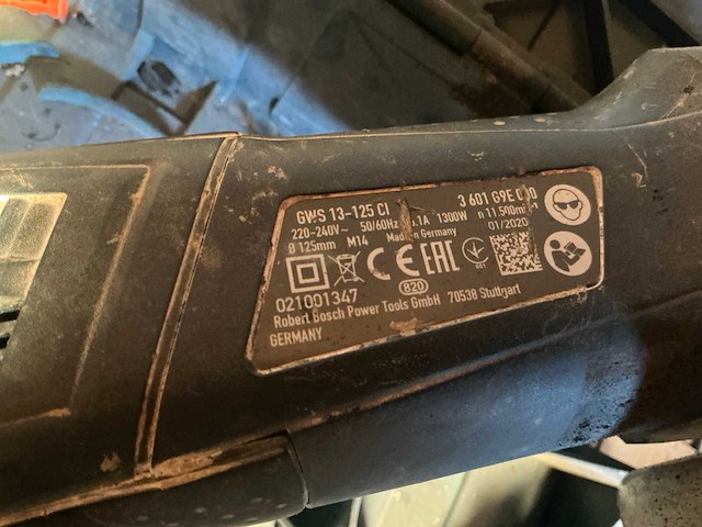 Bosch gws 13-125 ci professional 125mm haakse slijpmachine - afbeelding 3 van  4