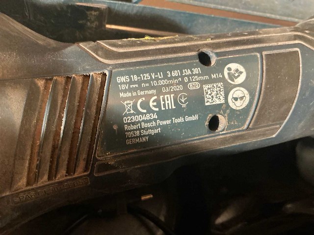 Bosch gws 18-125 v-li accu haakse slijpmachine - afbeelding 3 van  3