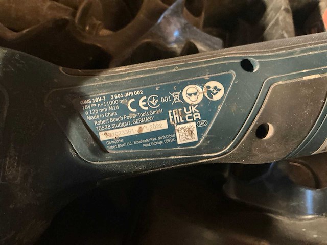Bosch gws 18v-7 125 ci professional 125mm accu haakse slijpmachine - afbeelding 1 van  2