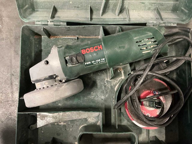 Bosch haakse slijpmachine pws 10-125 ce met koffer - afbeelding 2 van  3