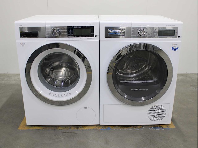 Bosch homeprofessional i-dos ecosilence drive wifi wasmachine & bosch homeprofessional selfcleaning condenser wifi wasdroger - afbeelding 1 van  8