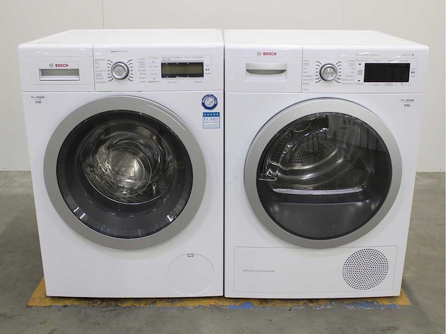 Bosch homeprofessional wasmachine & bosch serie|8 selfcleaning condenser wasdroger - afbeelding 1 van  8