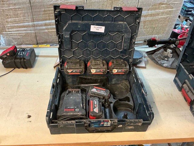 Bosch koffer met 2 accu’s en acculader - afbeelding 1 van  2