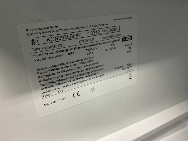 Bosch kw kgn392t koelvriescombinatie - afbeelding 7 van  8
