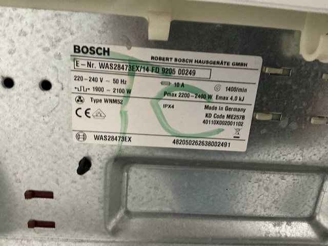 Bosch logixx 8 varioperfect wasmachine - afbeelding 4 van  4