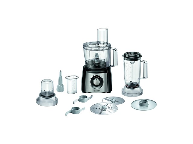 Bosch mcm3pm386 multitalent 3 foodprocessor rvs/zwart - afbeelding 1 van  5