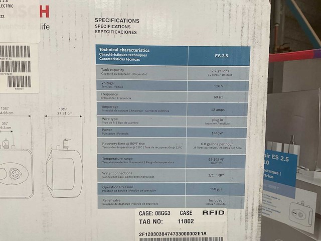 Bosch mini-tank es 2.5 tronic 3000t water heater - afbeelding 4 van  4