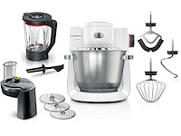 Bosch mums6ew22 keukenmachine 1600w 5,5l wit/rvs - afbeelding 1 van  4