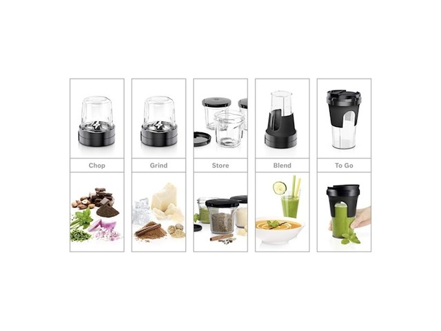 Bosch muz45xtm1 allessnijder - snijmachine accessoire - voor mum 4 & 5 keukenmachine - afbeelding 2 van  4