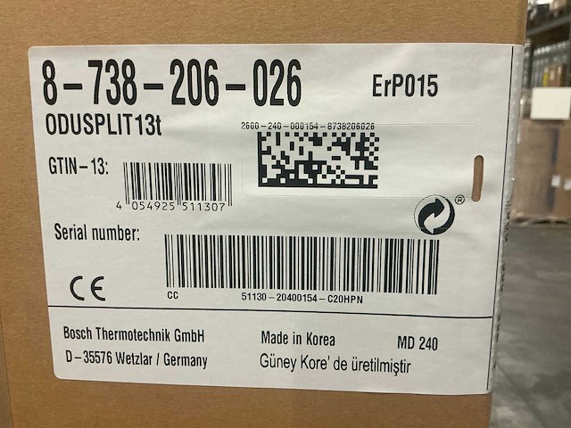 Bosch nefit enviline split 13t 14 kw warmtepomp buitendeel - afbeelding 3 van  4