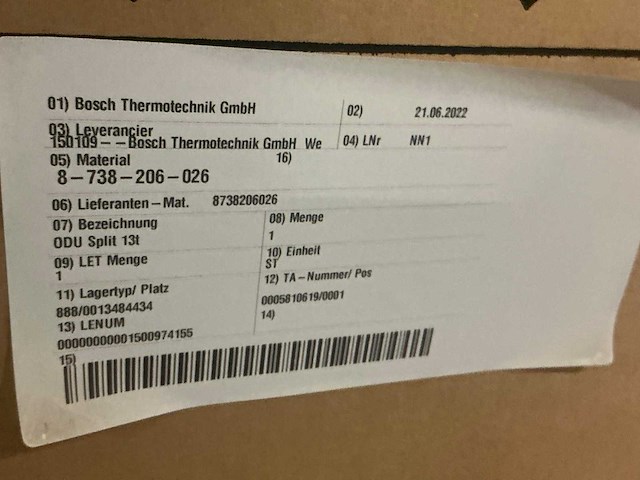 Bosch nefit enviline split 13t 14 kw warmtepomp buitendeel - afbeelding 4 van  4