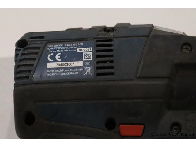 Bosch professional accu slagschroevendraaier gdx 18 v-ec - afbeelding 4 van  4