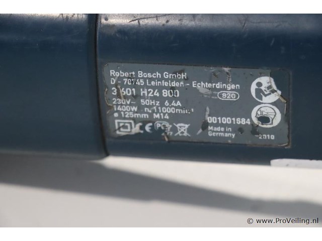 Bosch professional gws 1400 haakse slijper - afbeelding 5 van  6