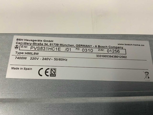Bosch pvs831hc1 inductie kookplaat - afbeelding 6 van  8