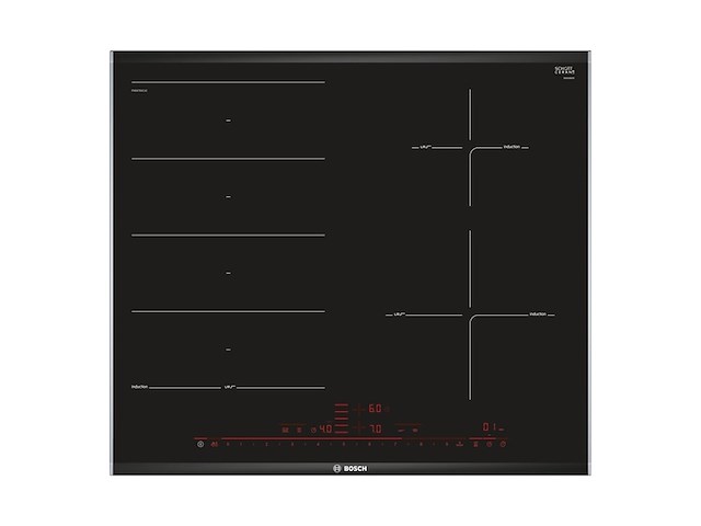 Bosch pxe675dc1e kookplaat zwart roestvrijstaal - afbeelding 1 van  5