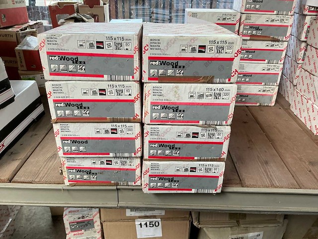 Bosch red:wood 115x115mm schuurpapier (8x) - afbeelding 1 van  1